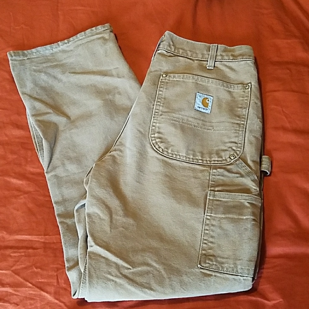 Men's Carhartt Tan Original Fit Pants 33x32